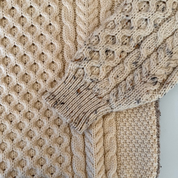 NWT 100% Irish Wool Fisherman's Cable Knit Sweater By John Molloy - Picture 10 of 10